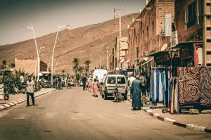 Vue panoramique du village de Foum Zoud au sud du Maroc