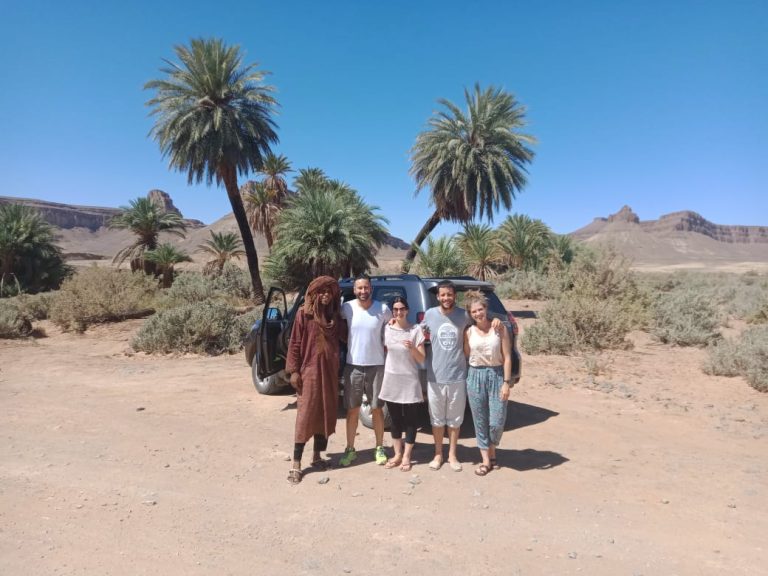 Hiking through the Jbel Bani mountains near Foum Zguid with a local guide