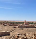 Dry salt lake of Iriki near Foum Zguid, a unique and surreal landscape in the Sahara desert of Morocco.